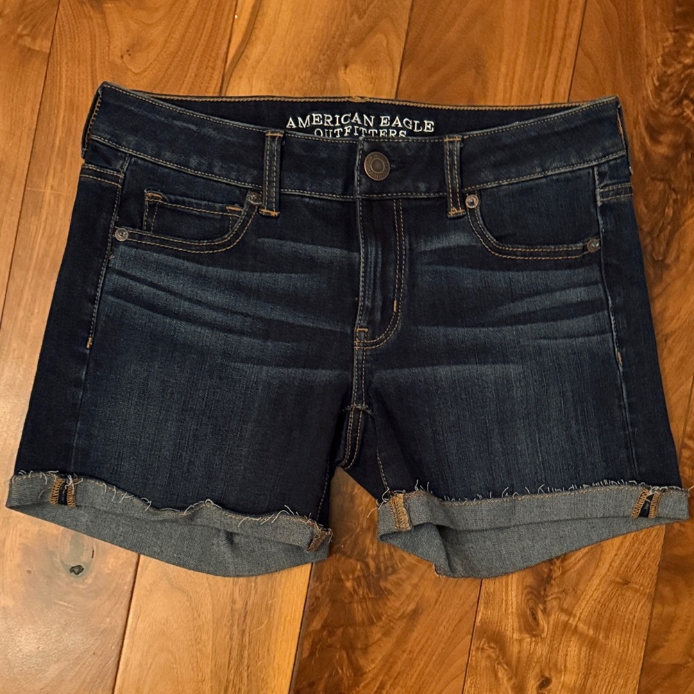 American Eagle Outfitters Women's Deep Indigo Jean Shorts